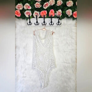 La Vie En Rose Romance Lace Halter Bodysuit